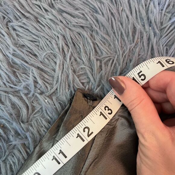 Gunne Sax for Jessica McClintock Dark Gray Metallic Maxi Skirt - Picture 5 of 8